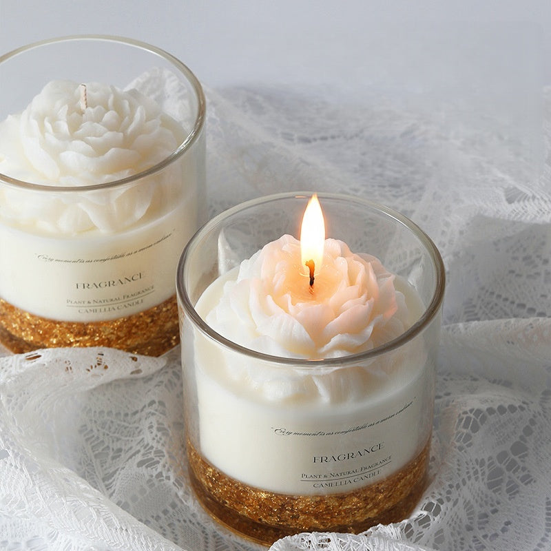 Gilded Floral Scented Candle