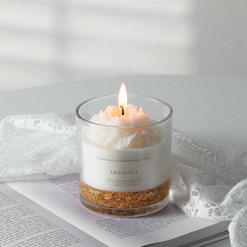 Gilded Floral Scented Candle