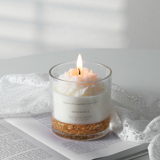 Gilded Floral Scented Candle