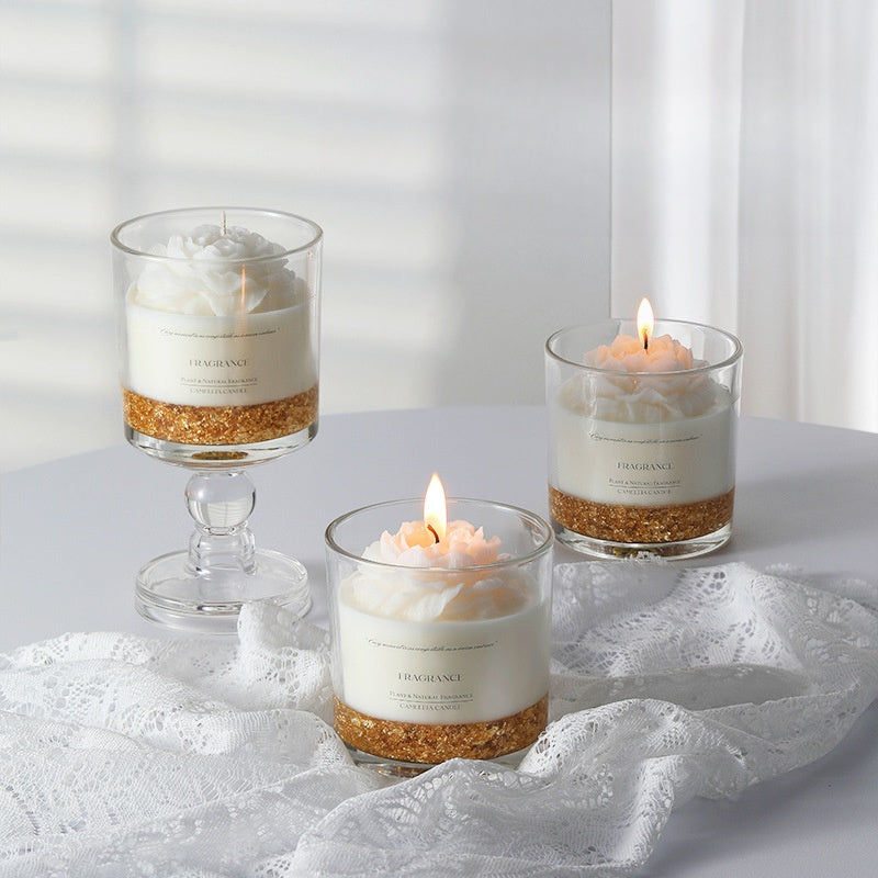 Gilded Floral Scented Candle
